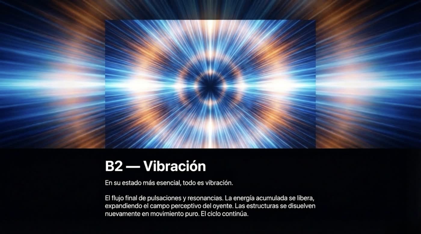B2 · Vibración: en su estado más esencial, todo es vibración
